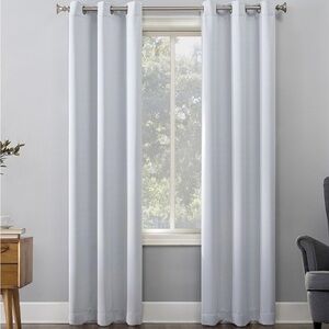 Sun Zero Saxon Energy Saving Blackout Grommet Curtain Panel; 2Panels 54" x 84".